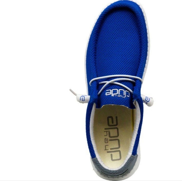 Hey Dude Wally Mebs Sox Go Blue Shoes - Picture 5 of 9